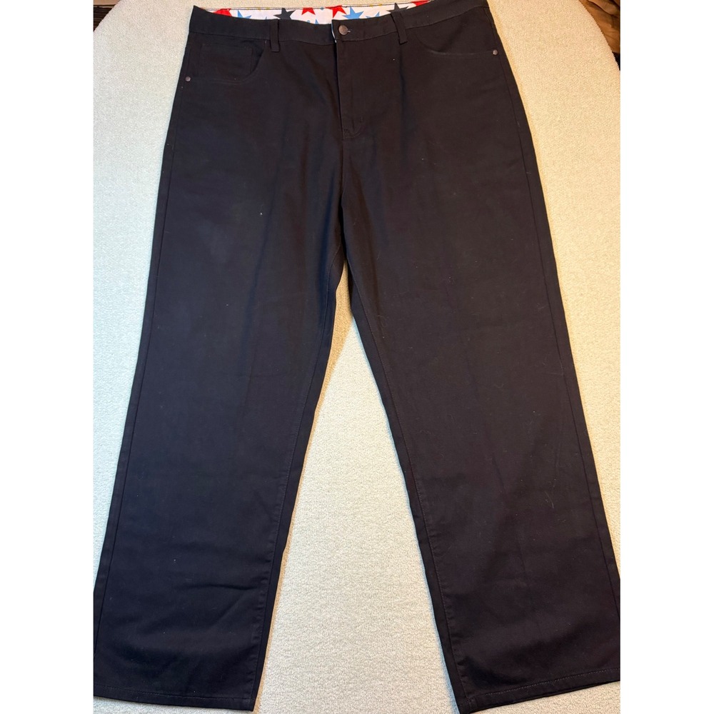 Classic B Mens Black Cotton Twill Straight Leg Pants Size 40 GB18401-2010